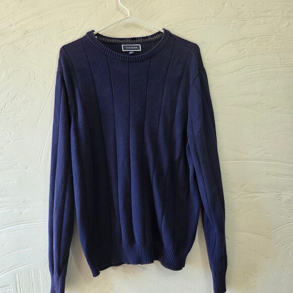 Club Room Navy Blue Men's Sweater Size Medium - Picture 2 of 6